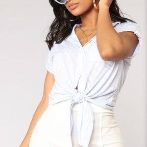 “When In Doubt” Striped Shirt